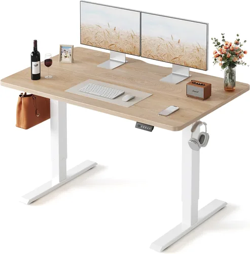 Vista 35 de FEZIBO Escritorio eléctrico de pie de 40 x 24 pulgadas, altura ajustable, sentarse y pararse, escritorio de oficina para computadora con tablero