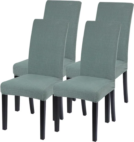 Vista 50 de SearchI - Juego de 2 fundas protectoras para sillas Parson de comedor, de elastano, súper ajuste, elástico, extraíble y lavable, para cocina