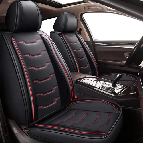 Vista 11 de Fundas para Asientos de Coche Compatibles con Hyundai Accent 2017-2024 2025 Fundas para Asientos Delanteros Impermeables de Piel Sintética Protector