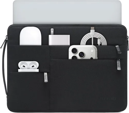 Vista 11 de HYZUO Funda para portátil de 14-15 pulgadas para MacBook Air 15 M5, color Arena