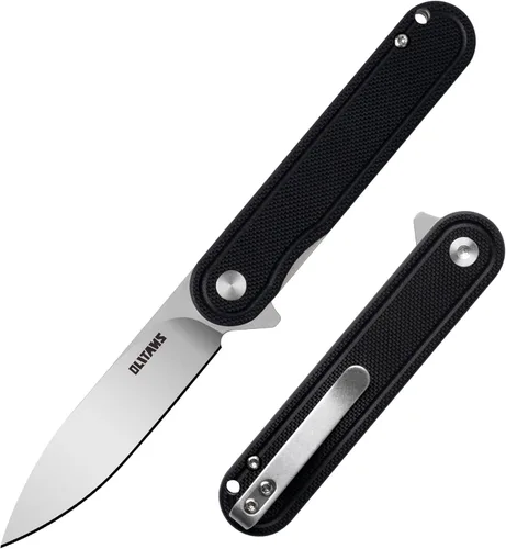 Vista 14 de OLITANS Cuchillo de bolsillo G040, hoja de acero D2 de 2.75 pulgadas, mango G10, pequeño cuchillo EDC con clip de bolsillo para hombres y mujeres