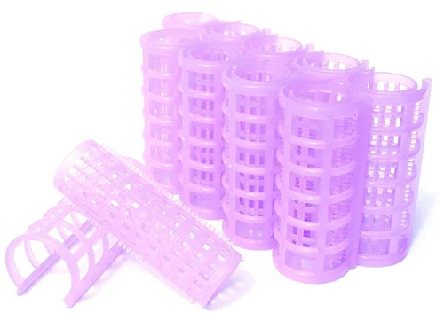 Vista 19 de Kamay's - Rodillos para el cabello con 12 pinzas de sección de pico de pato, 1 peine, utilizados para peinar el cabello, rodillos autoadherentes