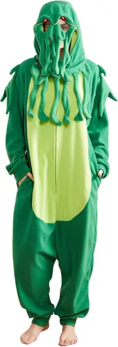 Vista 7 de Focupaja Pijama unisex de una pieza para Halloween, disfraz de fiesta de Navidad, cosplay, overol para el hogar, ropa de dormir