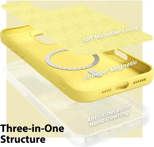 Vista 233 de oakxco Funda de silicona para iPhone 12 Pro Max, magnética, compatible con carga inalámbrica Magsafe, cubierta protectora de goma suave y delgada