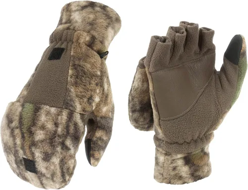 HOT SHOT Manoplas Pop-Top de forro polar con diseño de ojo de toro de camuflaje para hombre - Realtree, camuflaje de caza al aire libre RealTree APX
