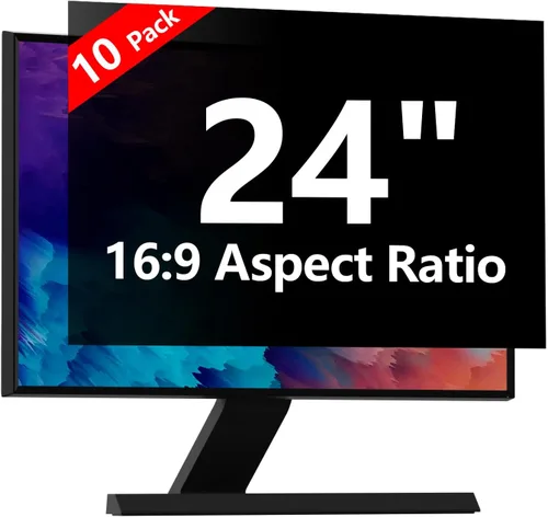 Vista 26 de Protector de pantalla de privacidad para computadora de 20 pulgadas con HP Dell Acer Asus Samsung LG y más, filtro de protección de seguridad