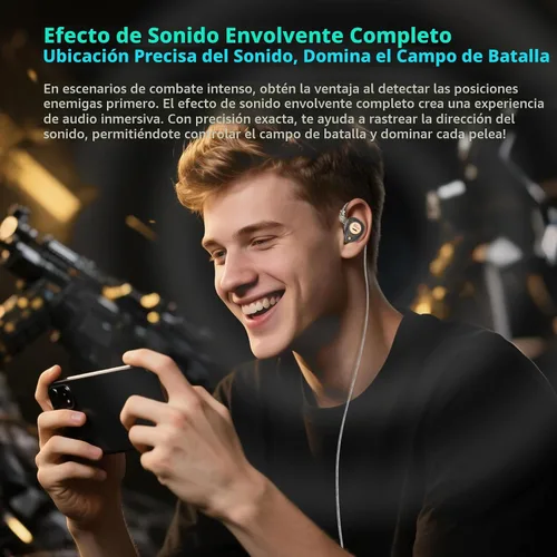 Vista 7 de KZ - Auriculares con monitor de oído con micrófono, auriculares de graves mejorados de alta fidelidad, IEMs de aislamiento de ruido, auriculares