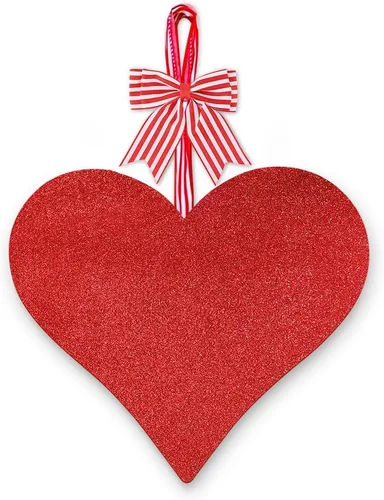 Vista 8 de AKEROCK Decoración de puerta del día de San Valentín, letrero colgante de madera en forma de corazón 3D para decoración de San Valentín o decoración