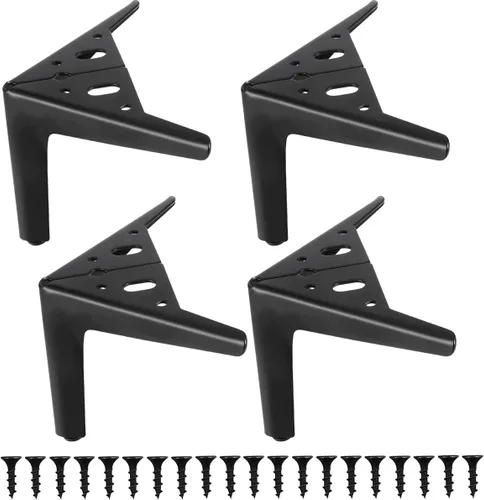 Vista 9 de Juego de 4 patas doradas para muebles de 5 pulgadas, patas de metal resistente para sofá, sofá, tocador, banco (5 pulgadas, dorado)