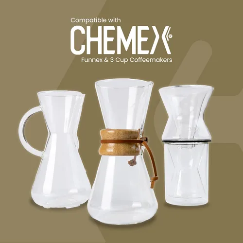 Vista 3 de Chemex Filtro adherido - Media Luna - 100 ct