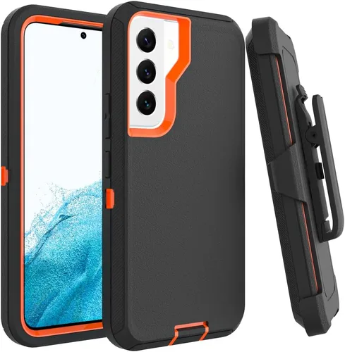 Vista 40 de Funda WOGROO para Galaxy Note 8, funda protectora resistente a caídas y golpes de grado pesado y resistente para Samsung Galaxy Note 8, Negro+Naranja