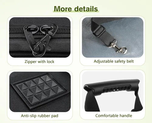 Vista 9 de Pecute - Mochila para mascotas, extensible con malla transpirable para perros pequeños, gatos, mochila para mascotas, para senderismo, viajes