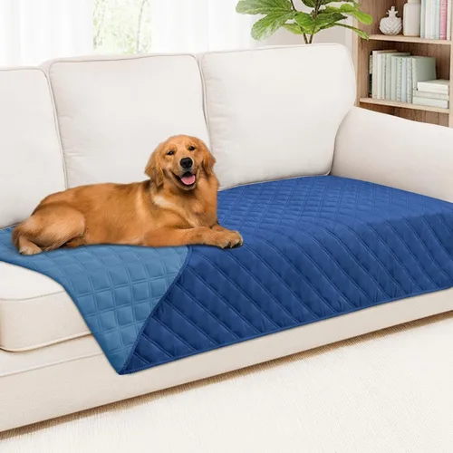 Vista 49 de Smiry Funda impermeable para cama de mascota, suave y lavable, para cama, sofá, reversible, perros pequeños, medianos, grandes, gatos, diseño