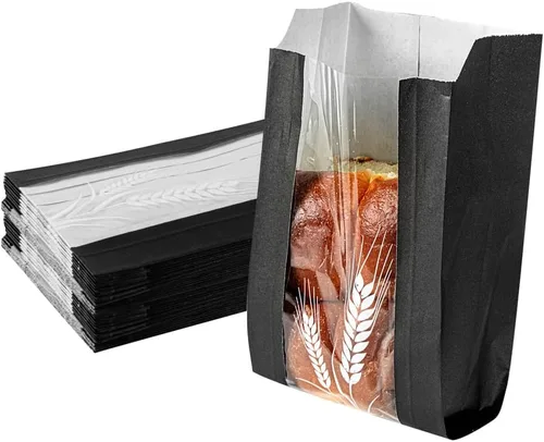 Vista 12 de Restaurantware Bag Tek - Bolsas de papel para pan de 4.5 x 2.5 x 8.5 pulgadas, 100 bolsas de papel de baguette a prueba de grasa, microperforadas