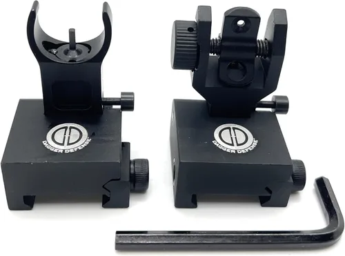 Vista 2 de Defensa de la daga: mira de hierro abatible de estilo clásico BUIS para soluciones ópticas de respaldo