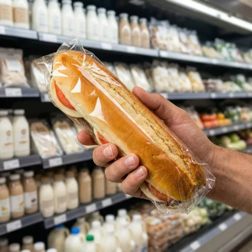 Vista 5 de Envoltura de plástico transparente para sándwiches - Alta claridad - 15 3/4" x 11 3/4" - Caja de 100