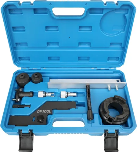 Vista 9 de DPTOOL Kit de herramientas de sincronización de árbol de levas Herramienta de bloqueo de alineación de leva y cigüeñal compatible con Ford Volvo
