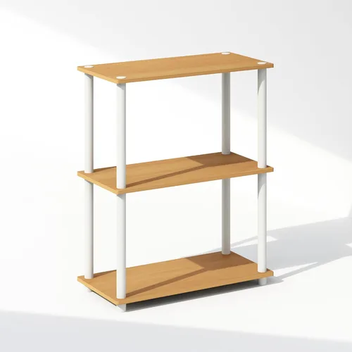 Vista 17 de Furinno Turn-N-Tube - Estantería de libros, estantería de 5 niveles, librero con estante de exhibición compacto multiuso, 11.6 x 23.6 x 57.4