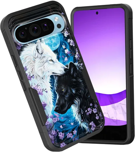 Vista 23 de Funda para Pixel 7a, funda protectora híbrida de doble capa resistente a prueba de golpes de policarbonato duro de silicona suave TPU para Google