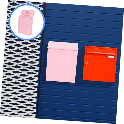 Vista 8 de DOITOOL Buzón de correo con caja de seguridad, buzón de pared Buzón de oficina Accesorios de cubierta Soporte de correo de pared, buzón