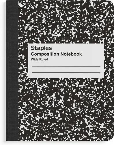 Vista 7 de Staples 639654 Cuaderno de composición de 9.75 pulgadas x 7.5 pulgadas de ancho con rayas 100 Sh. Verde