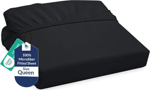Vista 44 de Royale Linens Sábana bajera ajustable individual – Microfibra cepillada ultrasuave de 1800 hilos – Sábanas inferiores de lujo para hotel – No se