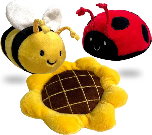Vista 7 de TONBO Juguetes de peluche lindos y divertidos para perros (combo de fiesta de cumpleaños)