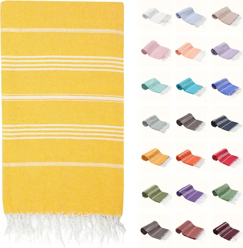 Vista 12 de PARK & OZ Toalla de playa turca, de gran tamaño, 100% algodón, de secado rápido y sin arena, 72 x 40 pulgadas, ultra absorbente, ligera y compacta