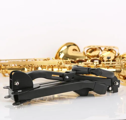 Vista 5 de RHYTHM Soporte plegable para saxofón, soporte para saxofón alto/tenor, soporte ajustable para saxofón portátil