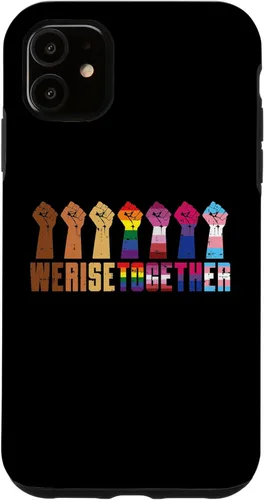 Vista 8 de We Rise Together Black LGBT Raised Fist Pride Equality Gift Case for iPhone 17