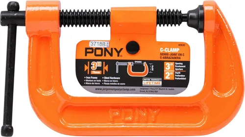 Vista 5 de Pony Jorgensen 2630 Abrazadera en C de 3 Pulgadas, Naranja