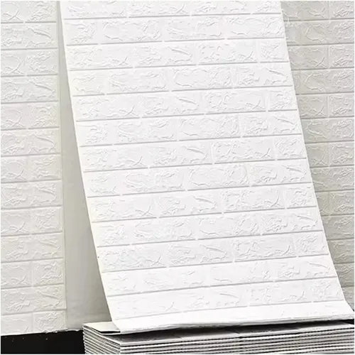 Papel tapiz de ladrillo 3D blanco para despegar y pegar, paneles de pared autoadhesivos de espuma XPE, para dormitorio, sala de estar, cocina
