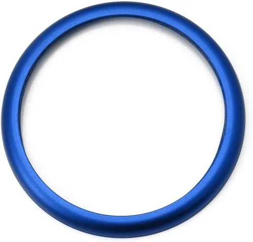 Vista 3 de MAXMILO DEMILLO - 1 anillo de aluminio para BMW 1 2 3 4 5 6 7 Series X3 X4 X5 X6 consola central iDrive controlador multimedia perilla (azul)