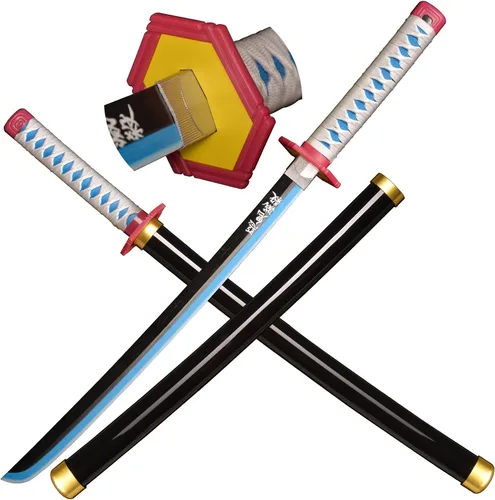 Vista 11 de Espada Katana SV Anime Demon Slayer de 31 Pulgadas, Espada Decorativa Coleccionable para Cosplay, Varias Estilos Disponibles