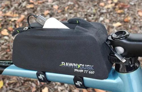 Vista 5 de DAWN TO DUSK TEKLITE TT 660 Gravel Bike Top Tube Bolsa de almacenamiento