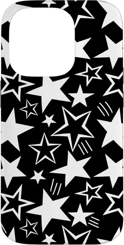 Vista 17 de Y2K Star On Front Black And White Mcbling Aesthetic 2000s Case for iPhone 16