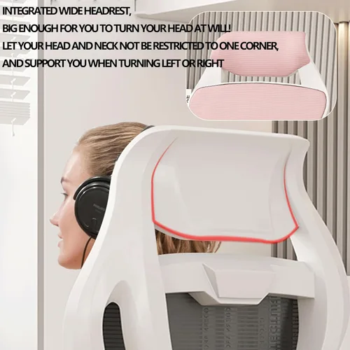 Vista 5 de Ergonomic Gaming Desk Chair with 150° Recline SShaped Back Support and Adjustable Lumbar Support Comfy Mesh Office Chair for Study Work and Gaming