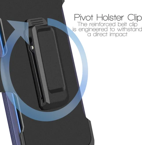 Vista 4 de Funda para LG K41, LG Harmony 4, LG Premier Pro Plus con pantalla incorporada, resistente a los impactos, absorción de impactos, funda protectora