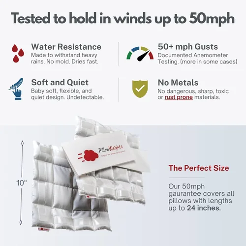 Vista 2 de Exterior – Insertos con peso invisibles para mantener los cojines de exterior en su lugar en patios ventosos, cubiertas, yates y centros turísticos