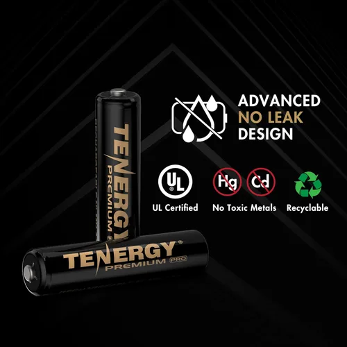 Vista 6 de Tenergy Premium PRO - Pilas AAA recargables de alta capacidad, batería NiMH AAA de 1100 mAh, paquete de 4 baterías recargables
