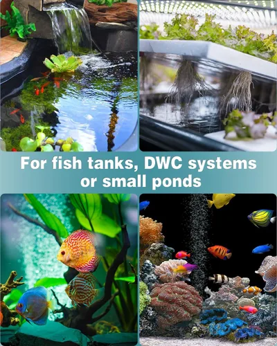 Vista 7 de Pawfly Piedra de aire de acuario para bomba de aire para tanque de peces de 3 pulgadas, herramienta cilíndrica de liberación de burbujas, difusor