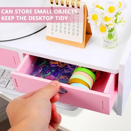 Vista 7 de Toddmomy Ergonomic Laptop Riser Stand for Desk Computer Monitor Elevation Stable Desktop Organizer for Home Office Space-saving Small Monitor Stand