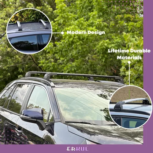 Vista 5 de ERKUL Barras transversales para portaequipajes de techo resistentes de 220 libras para Cadillac XT5 2016-2025 Barras transversales de aluminio