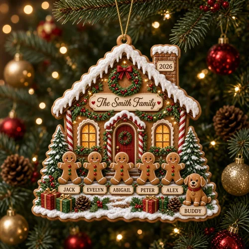 Vista 8 de Taza de Navidad personalizada con diseño de pan de jengibre 2026 Taza de crema_02