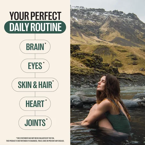 Vista 3 de Orlo Omega 3 - Suplemento vegano Omega-3 (EPA y DHA) - Aceite de pescado extra fuerte y alternativa de krill de aceite de algas