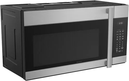 Vista 3 de Sharp SMO1754JS Horno de microondas sobre la estufa con bandeja giratoria en carrusel de 13.6", 30 pulgadas, 1.7 pies cúbicos, 1,000 W, ventilador