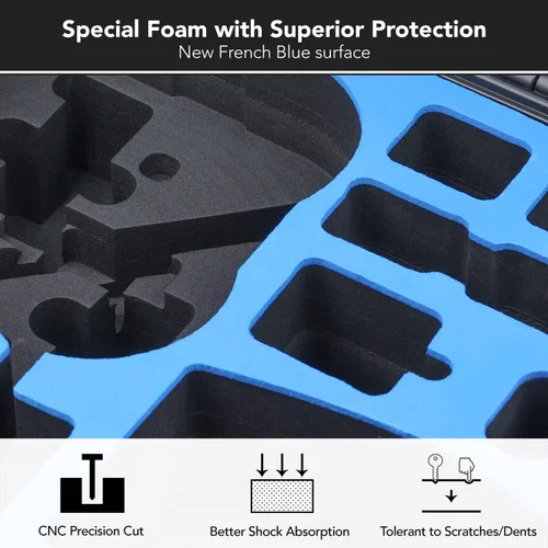 Vista 4 de Lykus Titan AT110 - Funda rígida impermeable para DJI Avata, Goggles 2/Goggles Integra y control remoto FPV, soporta hasta 9 baterías Avata y 3