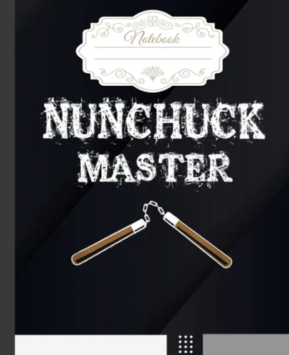 Nunchuck Karate Taekwondo Weapon Notebook Wide-Ruled, 7.5 x 9.25, 120 Pages, For kids, teens, and adults, Crafts & Hobbies, Karate