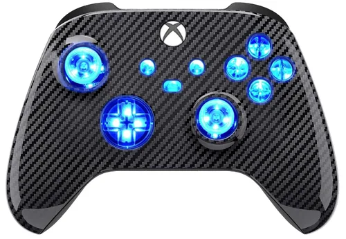 Vista 25 de Silent Modz Custom Modded Controller 7 LED Colors Trigger Stopper w/Pro Grips compatible with Xbox Series S, Xbox Series X, Xbox One, and Windows