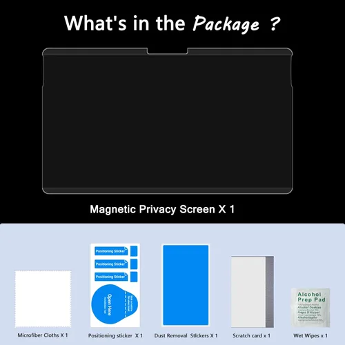 Vista 8 de PYS Pantalla magnética de privacidad para Microsoft Surface Pro 7 Plus, Pro 7, Pro 6, Pro 5, Pro 4, Pro 3 – Protector de pantalla de privacidad